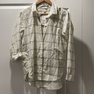 Beige and striped over sized dress shirt